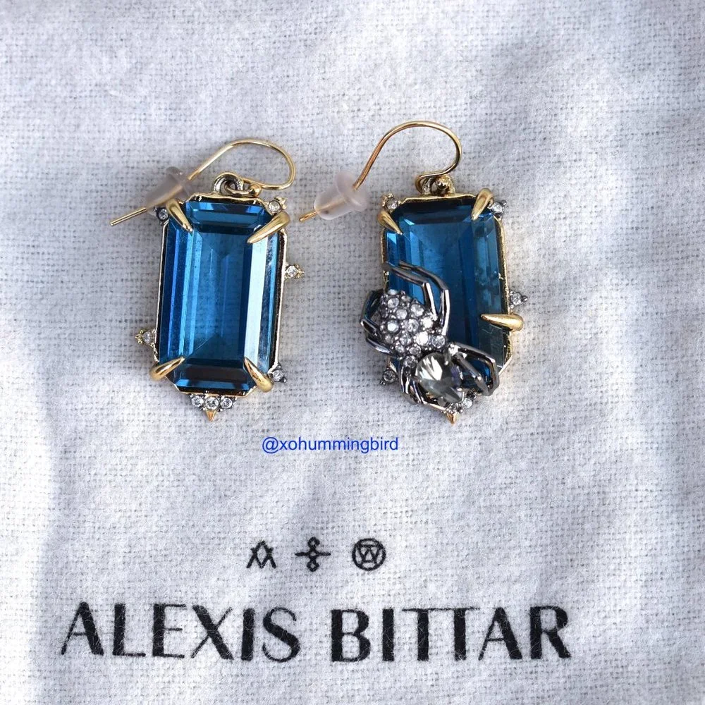 Alexis Bittar  | Swarovski Crystal Pavé Asymmetric Spider Drop Earrings/…